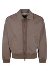 Emporio Armani Brown Stretch Denim Bomber Jacket