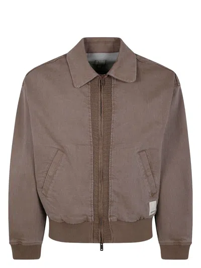 EMPORIO ARMANI MEN'S STRETCH DENIM BOMBER JACKET