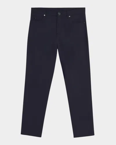 Emporio Armani Men's Stretch Five-pocket Pants In Blue Navy