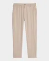 Emporio Armani Men's Stretch Gabardine Flat-front Trousers In Neutral