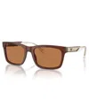 Emporio Armani Full Frame Sunglasses In Shiny Opaline Brown