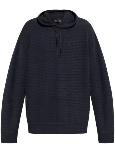 EMPORIO ARMANI MEN'S SWEATERS BLUE