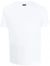 Emporio Armani White Logo Embroidery T-shirt In White