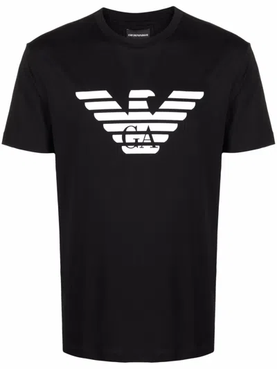 Emporio Armani Eagle-logo T-shirt In Blue