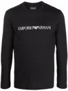 Emporio Armani Men's Logo Cotton T-shirt In Black