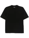 Emporio Armani Logo-embroidered Cotton Blend T-shirt In Black