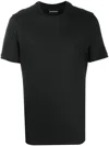 Emporio Armani Round Neck Short-sleeved T-shirt In Black