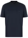Emporio Armani Logo Crew Neck T-shirt In Blue