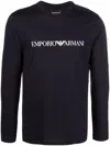Emporio Armani Men's Logo Cotton T-shirt In Black