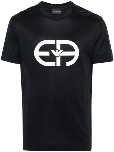 EMPORIO ARMANI MEN'S T-SHIRTS AND POLOS BLUE