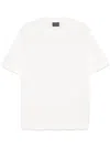 Emporio Armani White Logo Embroidery T-shirt In White