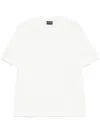 Emporio Armani White Logo Embroidery T-shirt In White