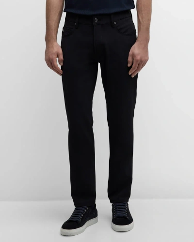 Emporio Armani Men's Textured 5-pocket Pants In Black