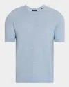 Emporio Armani Men's Textured Wool Short-sleeve Crewneck Sweater In Multi