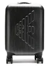 Emporio Armani Embossed Logo Trolley In Grey