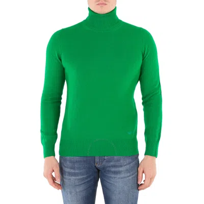 Emporio Armani Men's Verde Smeraldo Turtleneck Sweater In Green