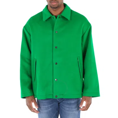 Emporio Armani Men's Verde Ultra Fine Wool Blouson Jacket In Green