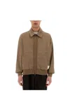 Emporio Armani Brown Stretch Denim Bomber Jacket
