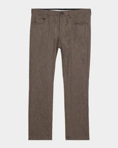 Emporio Armani Men's Wool And Cotton Melange Five-pocket Pants In Animal Print