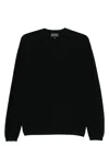 Emporio Armani Blue Wool Blend Crewneck Sweater