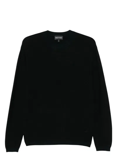 EMPORIO ARMANI MEN'S WOOL BLEND CREWNECK SWEATER