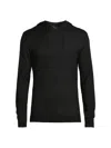 EMPORIO ARMANI MEN'S WOOL-BLEND KNIT HOODED PULLOVER