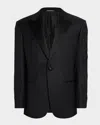 Emporio Armani Man Blazer Burgundy Size 46 Virgin Wool, Elastane In Black