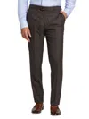 Emporio Armani Basic Flat-front Wool Trousers In Gray