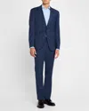 EMPORIO ARMANI MEN'S WOOL STRETCH WINDOWPANE SUIT