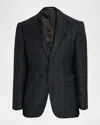 Emporio Armani Men's Wool Super 130s Plaid G Line Suit In Black