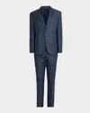 Emporio Armani Men's Wool Super 130s Plaid G Line Suit In Blue
