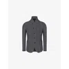 Emporio Armani Mens Black/white Diagonal-button Patterned Wool Blazer In Gold