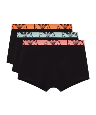 Emporio Armani Mens Core Logo Boxers 3-pack In Black