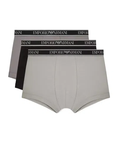 Emporio Armani Mens Core Logo Boxers 3-pack In Black