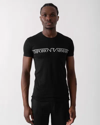 Emporio Armani Mens Crew Neck Loungewear T-shirt 111035-4f516 In Black