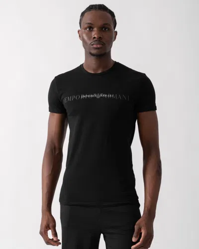 Emporio Armani Mens Crew Neck Loungewear T-shirt 111035-4f729 In Black