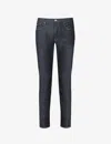 Emporio Armani Mens Denim Blu Brand-plaque Straight-leg Mid-rise Stretch-denim Jeans In Denim Blu