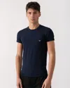 Emporio Armani Mens Eagle Logo Slim Fit Loungewear T-shirt In Blue