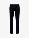 Emporio Armani Mens Blu Navy Belt-loop Brand-patch Regular-fit Tapered-leg In Blue