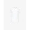 Emporio Armani Mens Bianco Ottico Logo-embellished Short-sleeve Woven Shirt