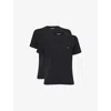 Emporio Armani Set T-shirt In Cotone Stretch Nero Uomo In Black