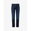 Emporio Armani Mens Medium Blue Denim 09 Mid-rise Straight-leg Denim Jeans