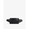 Emporio Armani Nylon Belt Bag With All-over Jacquard Eagle In Black/black/black