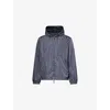 Emporio Armani Mens Texture Allover Patt Graphic-print Windbreaker Shell Jacket In Purple