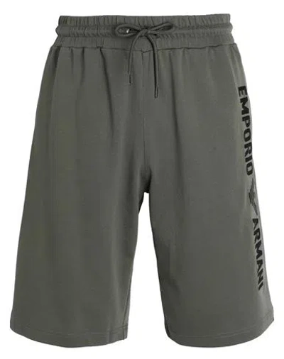 Emporio Armani Mens Knit Bermuda Man Beach Shorts And Pants Military Green Size L Cotton