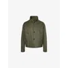 Emporio Armani Mens Loden Green Loden Blouson Straight-fit Wool-blend Jacket In Green