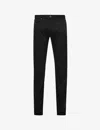 Emporio Armani J06 Gab Straight-leg Mid-rise Stretch-denim Jeans In Black