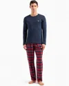 Emporio Armani Mens Pyjama Set In Blue