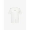 Emporio Armani Mens Snow White Regular-fit Embossed-logo Jersey T-shirt