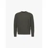 Emporio Armani Mens Squares 06k0 Embossed-pattern Crew-neck Regular-fit Wool Jumper Xxxl In Squares 06k0